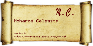 Moharos Celeszta névjegykártya